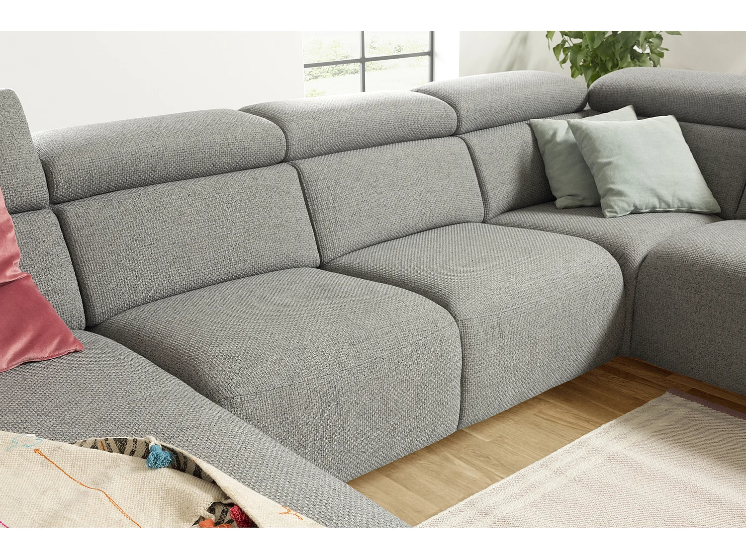 Divano - Grigio tessuto intrecciato - RISO