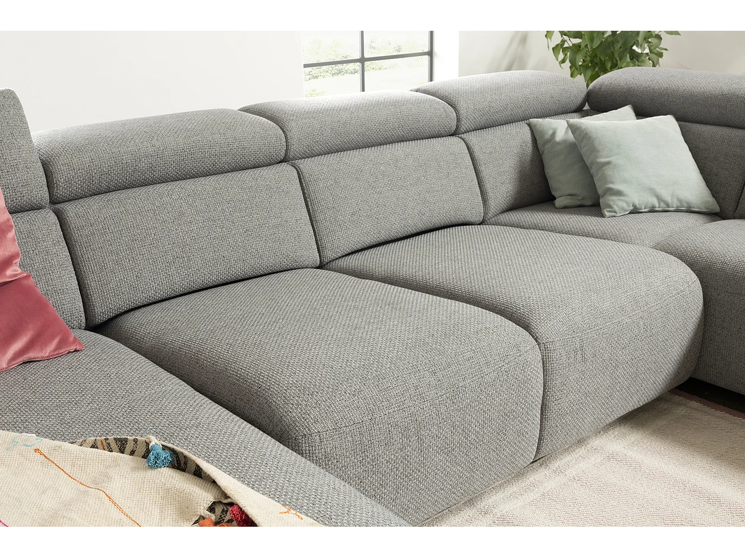 Divano - Grigio tessuto intrecciato - RISO