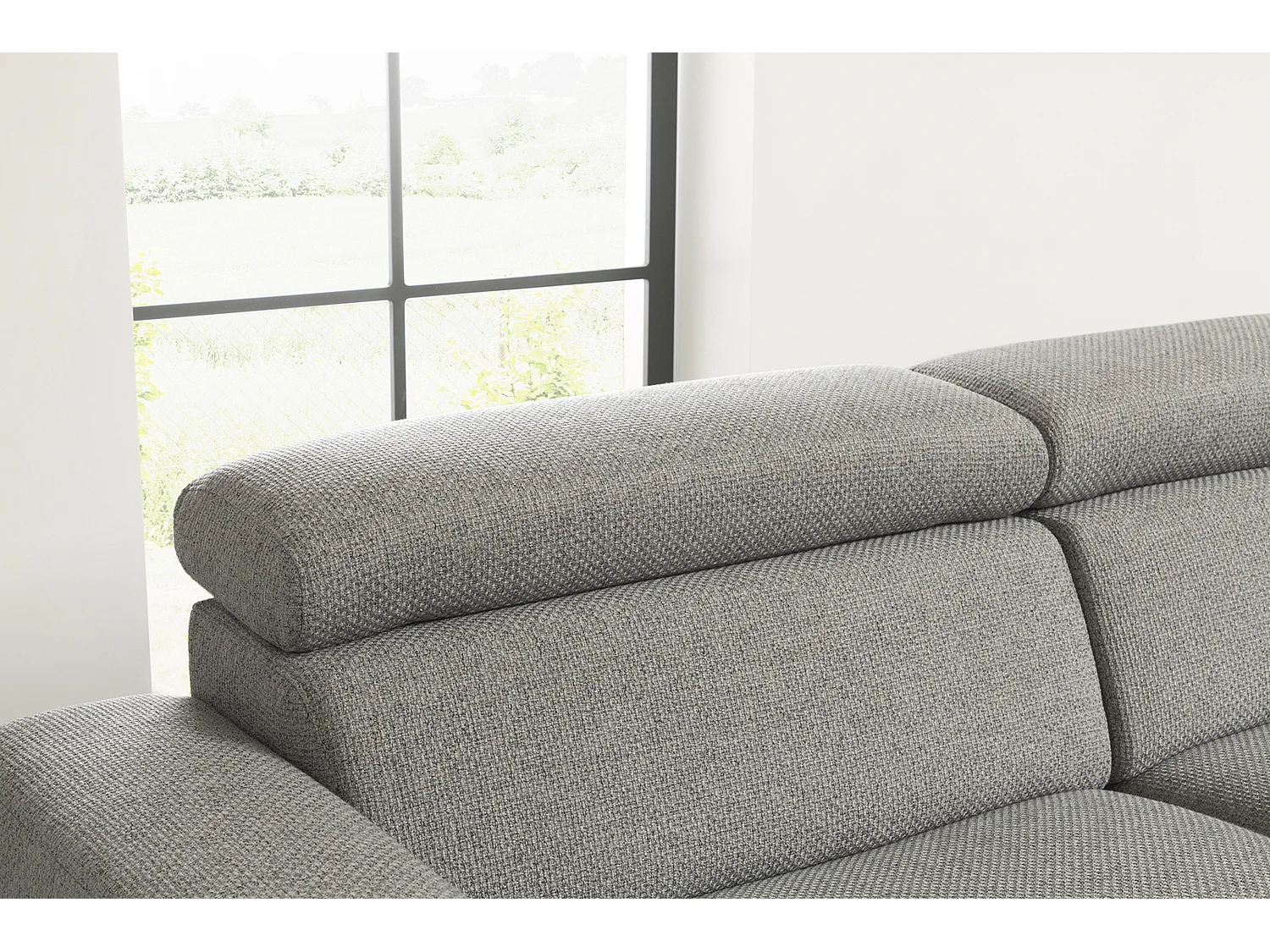 Divano - Grigio tessuto intrecciato - RISO