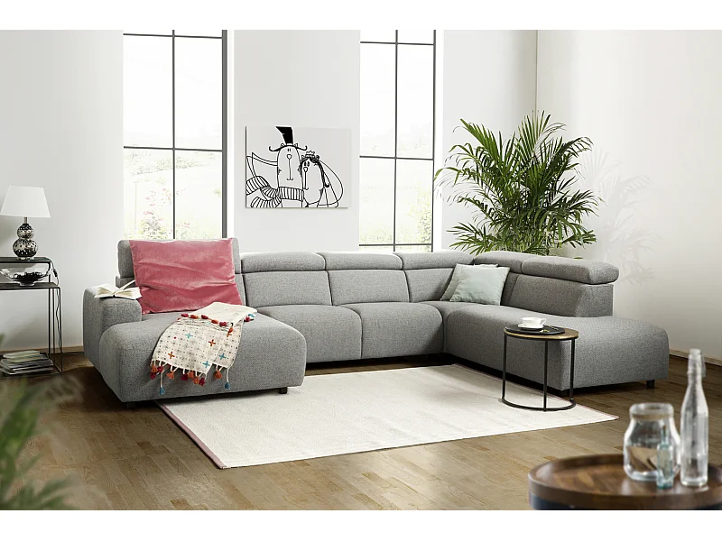 Divano - Grigio tessuto intrecciato - RISO