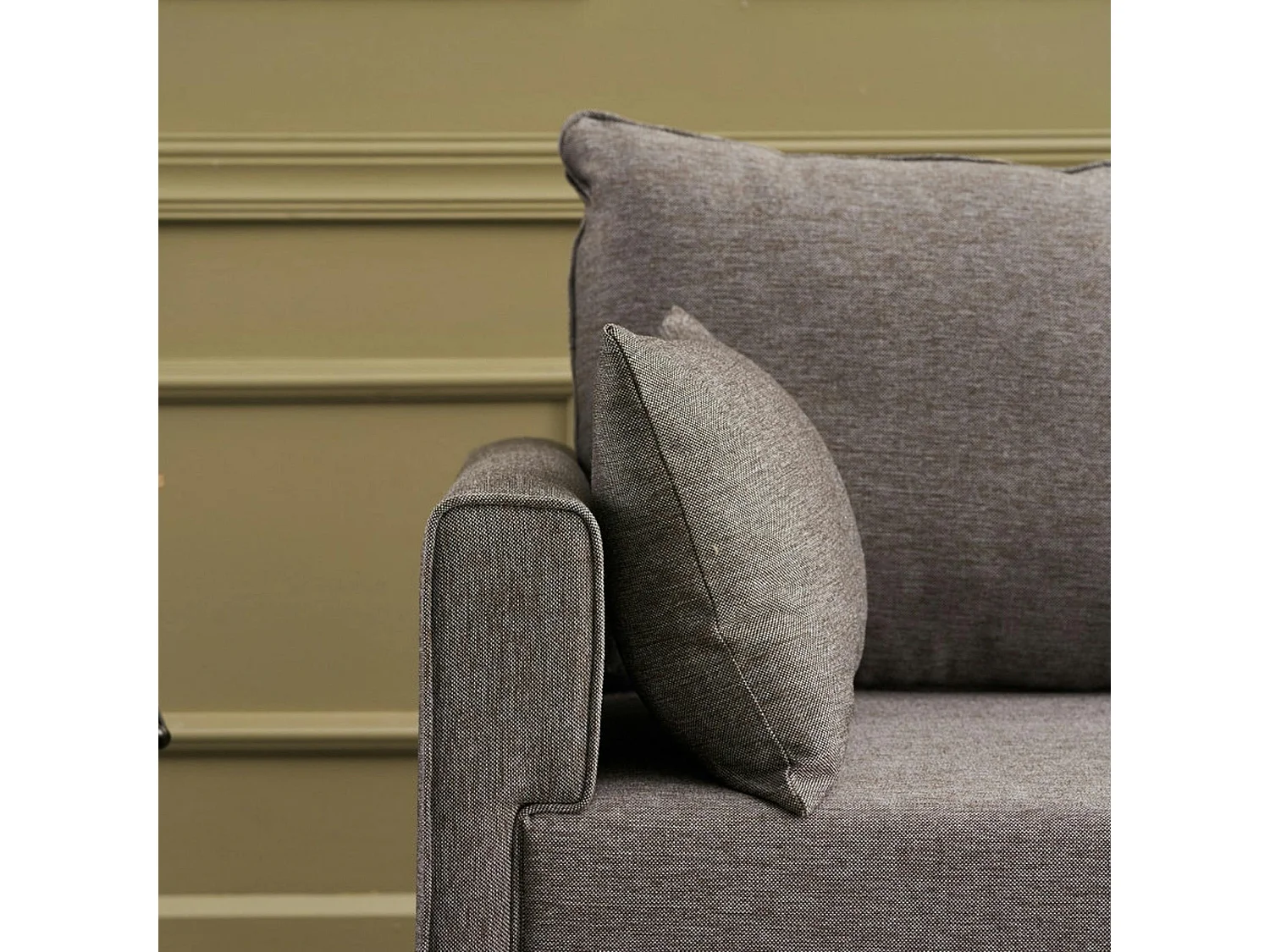 Canapé 3 places taupe - dos droit SPLIT