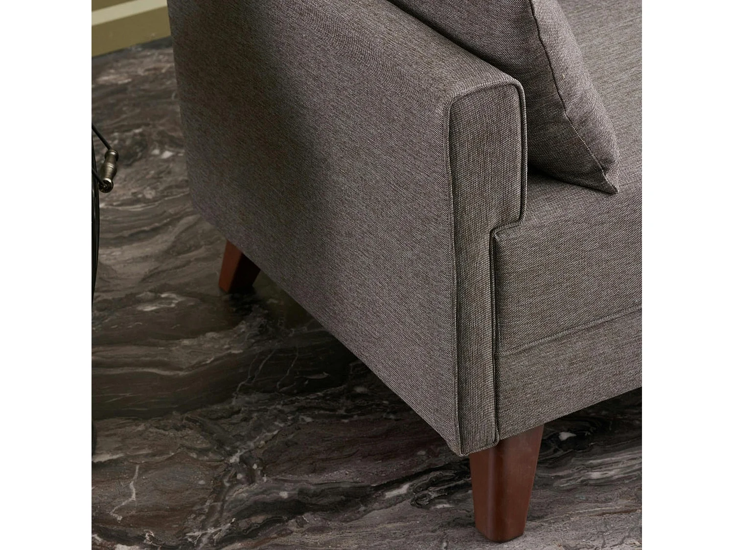 Canapé 3 places taupe - dos droit SPLIT