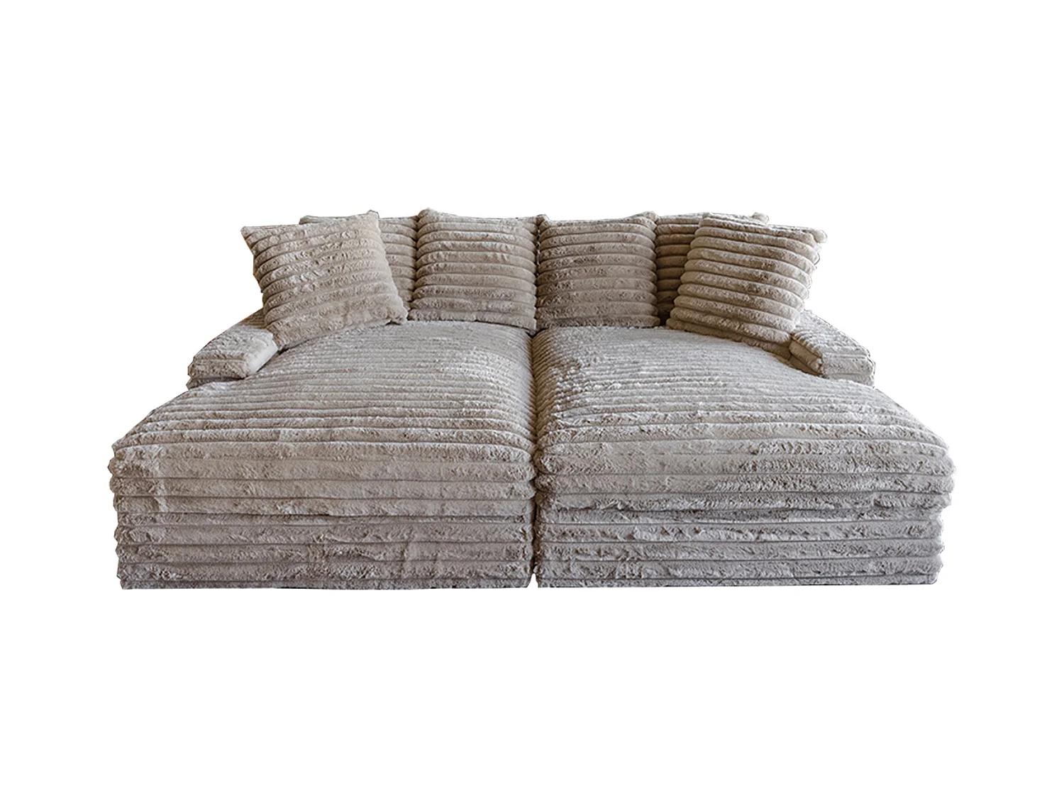 Canapé extra large - taupe Velours côtelé - CADY