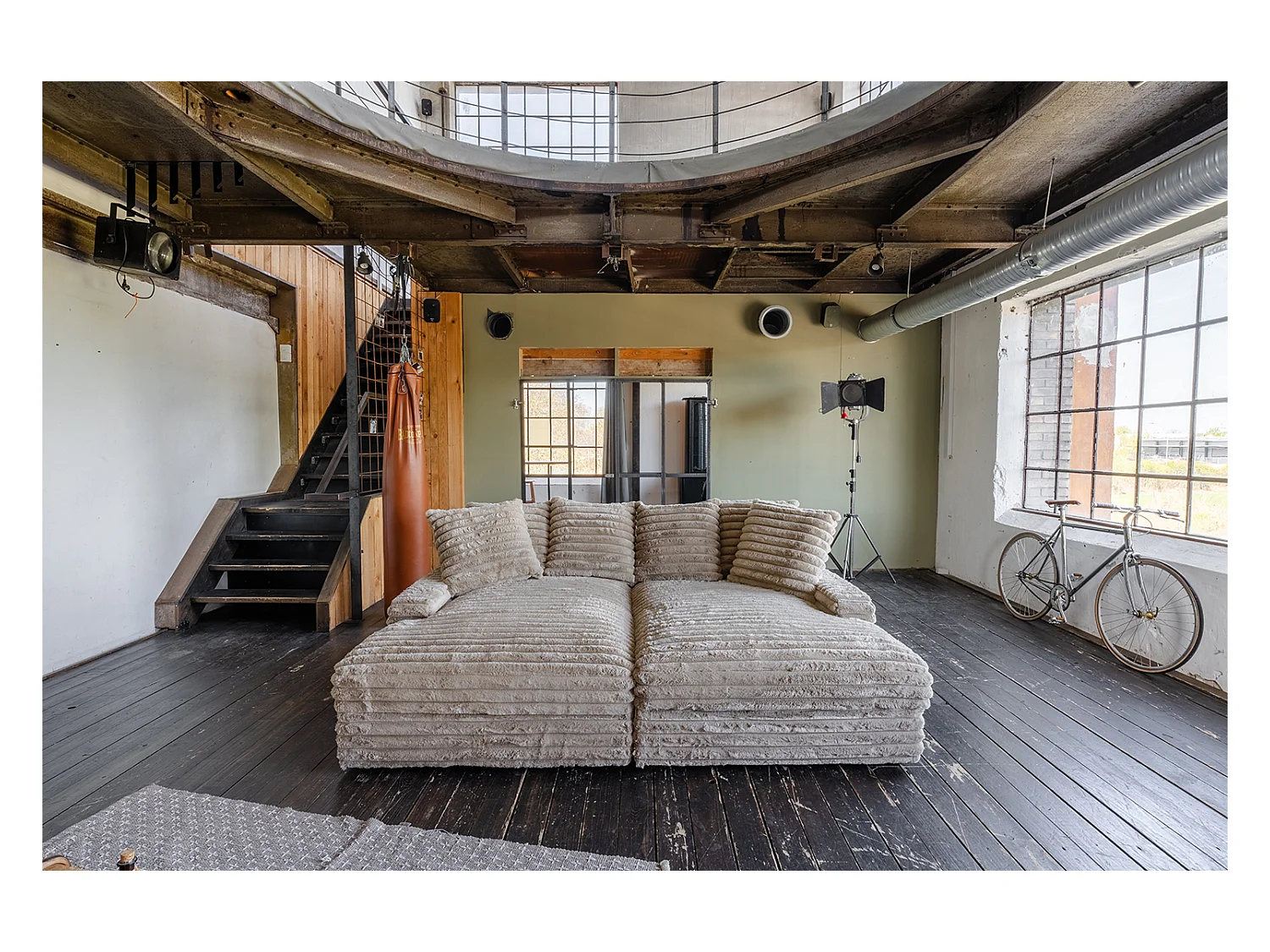 Canapé extra large - taupe Velours côtelé - CADY