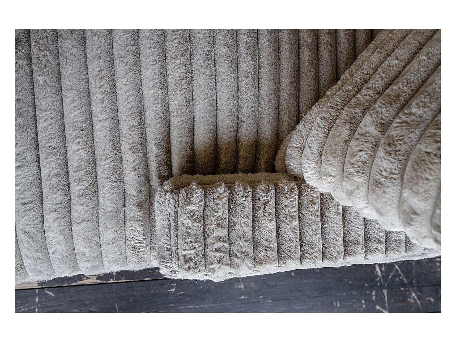 Canapé extra large - taupe Velours côtelé - CADY