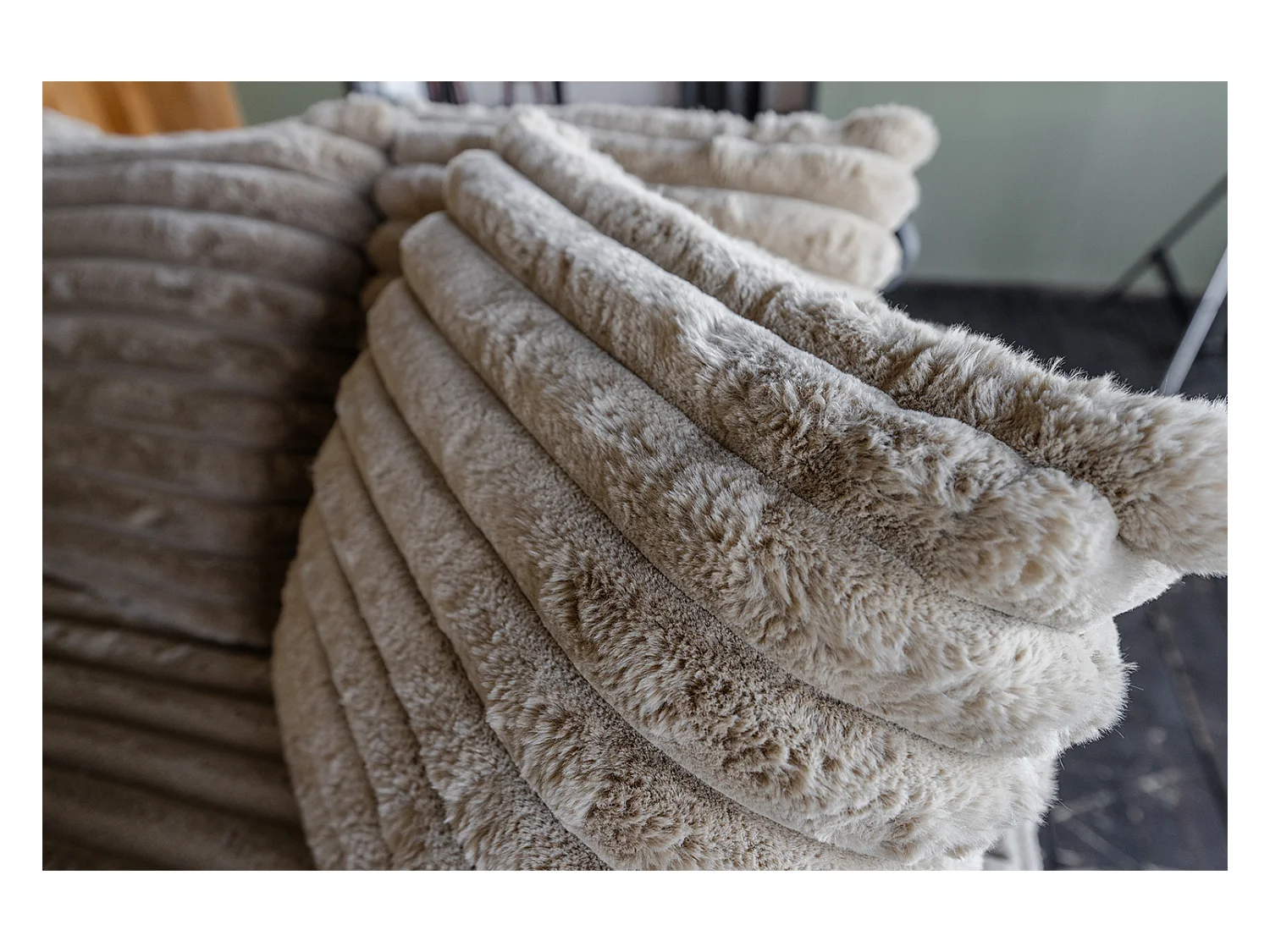 Canapé extra large - taupe Velours côtelé - CADY