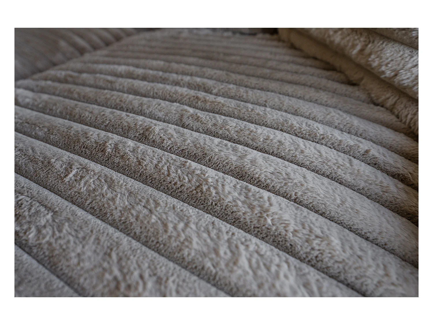 Canapé extra large - taupe Velours côtelé - CADY