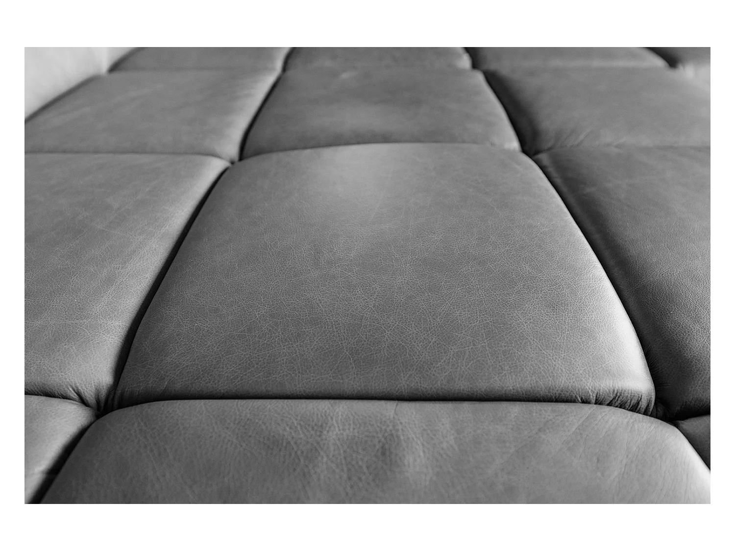 Ecksofa - Anthrazit Leder - NELSON