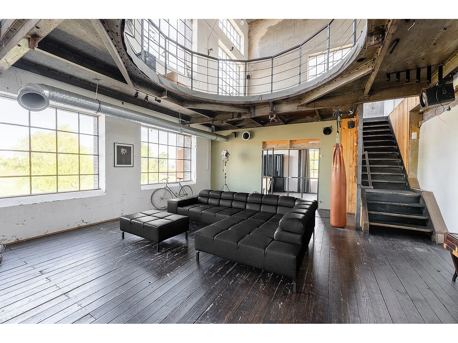 Divano angolare - Nero pelle - NELSON