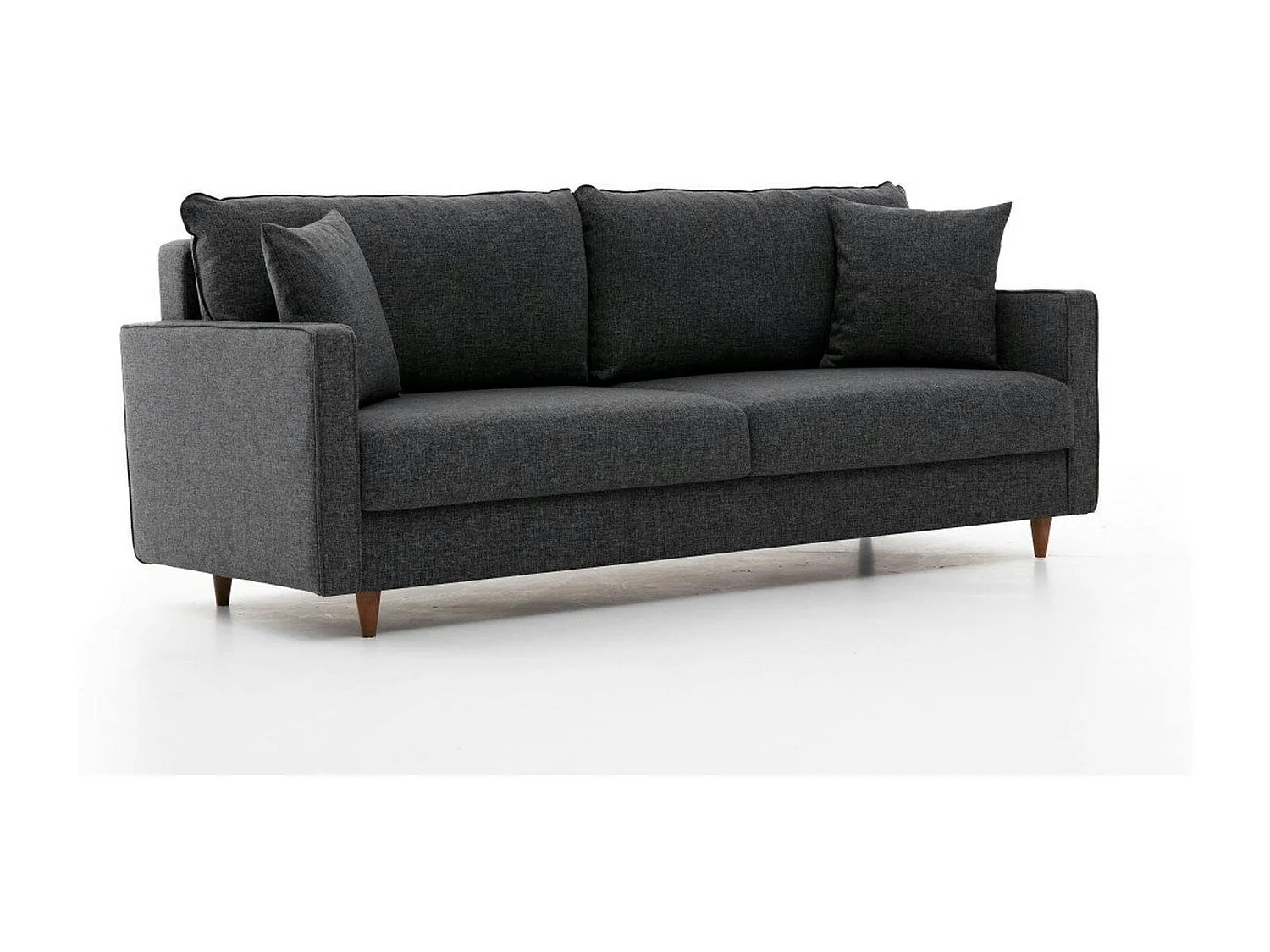 Canapé 3 places gris anthracite - dossier haut COMO