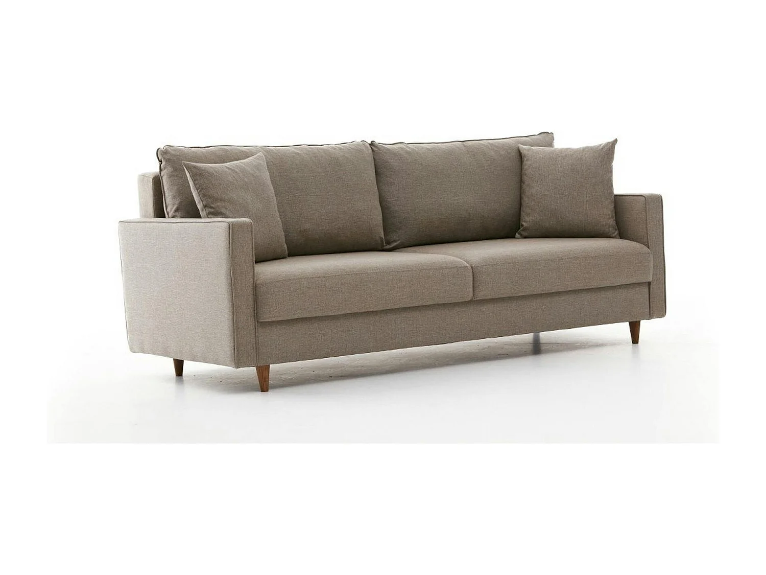 Canapé 3 places beige - dossier haut COMO