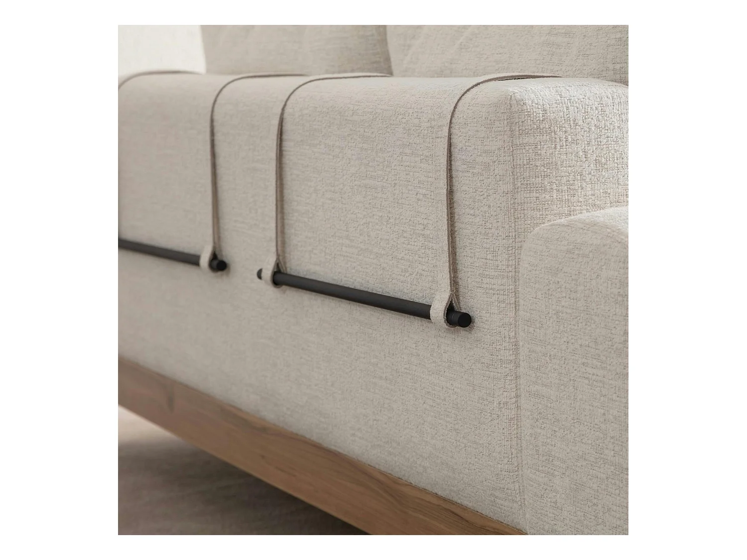 Canapé 3 places blanc - accoudoirs larges TROPEA