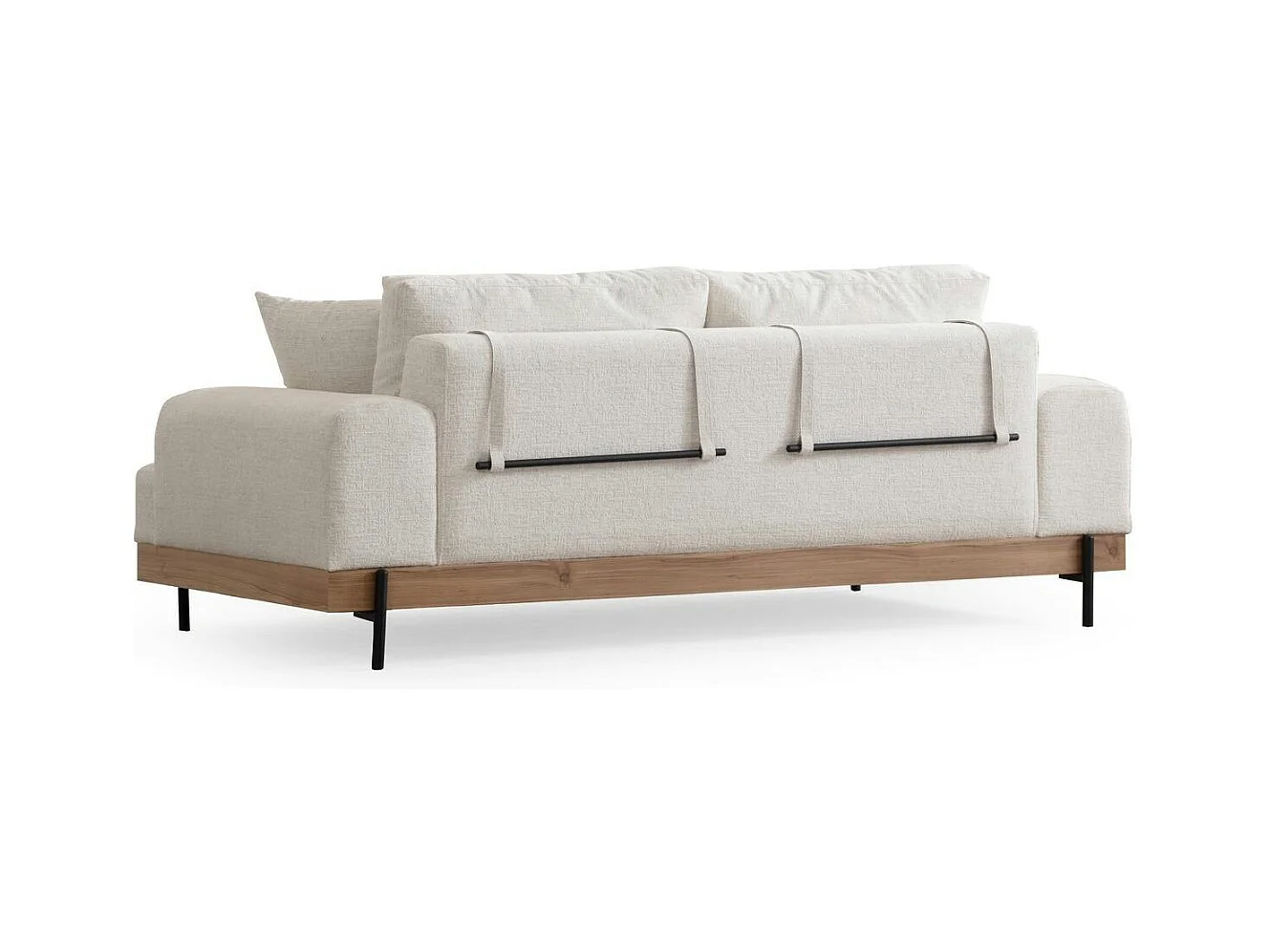 Canapé 3 places blanc - accoudoirs larges TROPEA