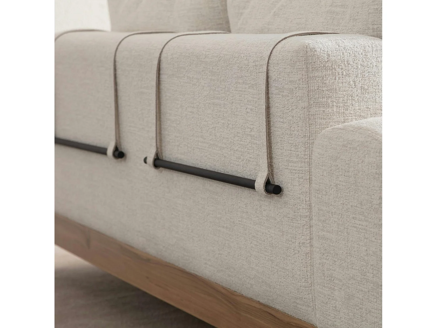 Canapé 3 places blanc - accoudoirs larges TROPEA