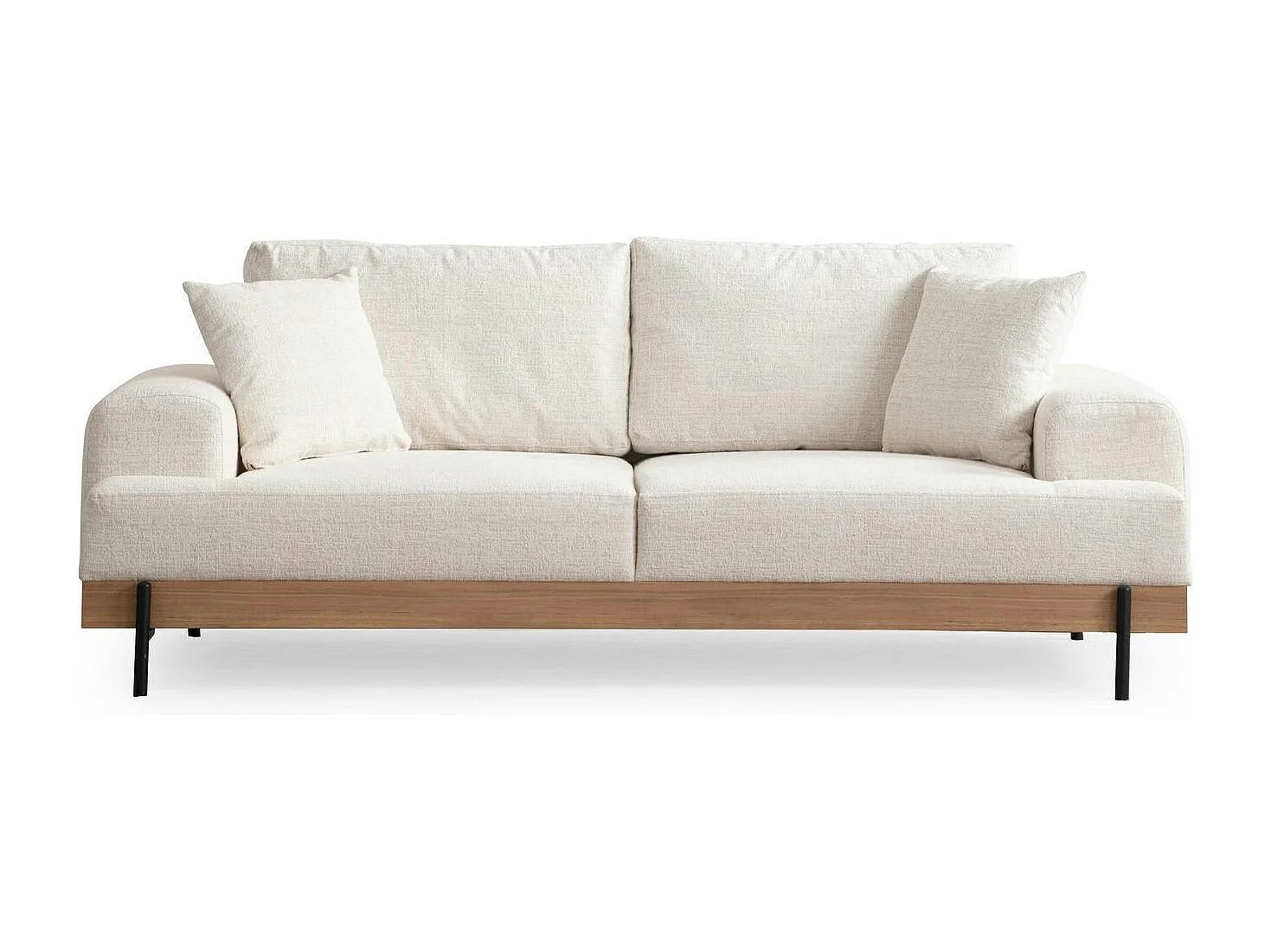 Canapé 3 places blanc - accoudoirs larges TROPEA