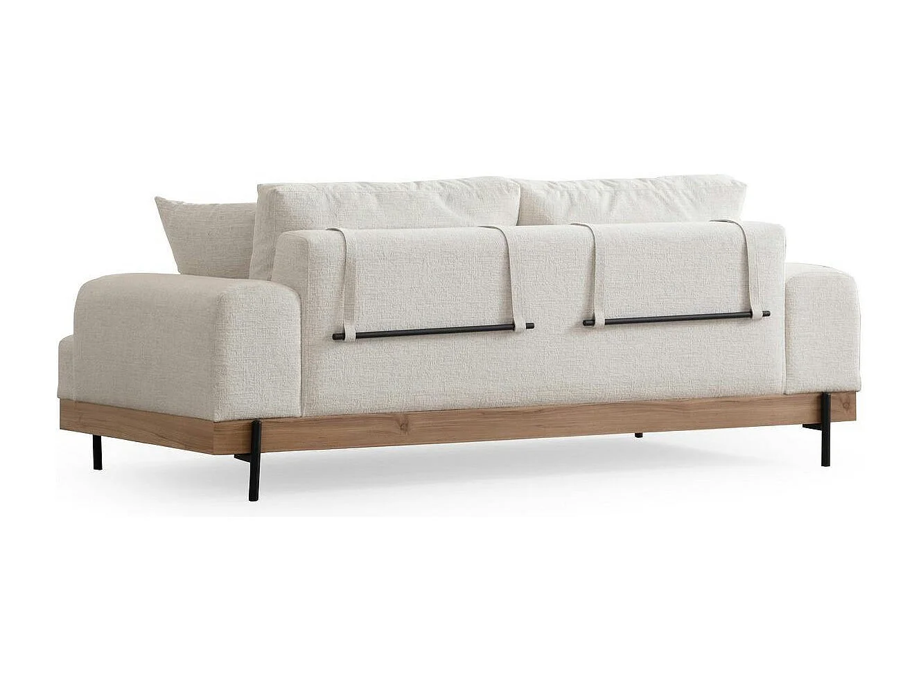 Canapé 3 places blanc - accoudoirs larges TROPEA