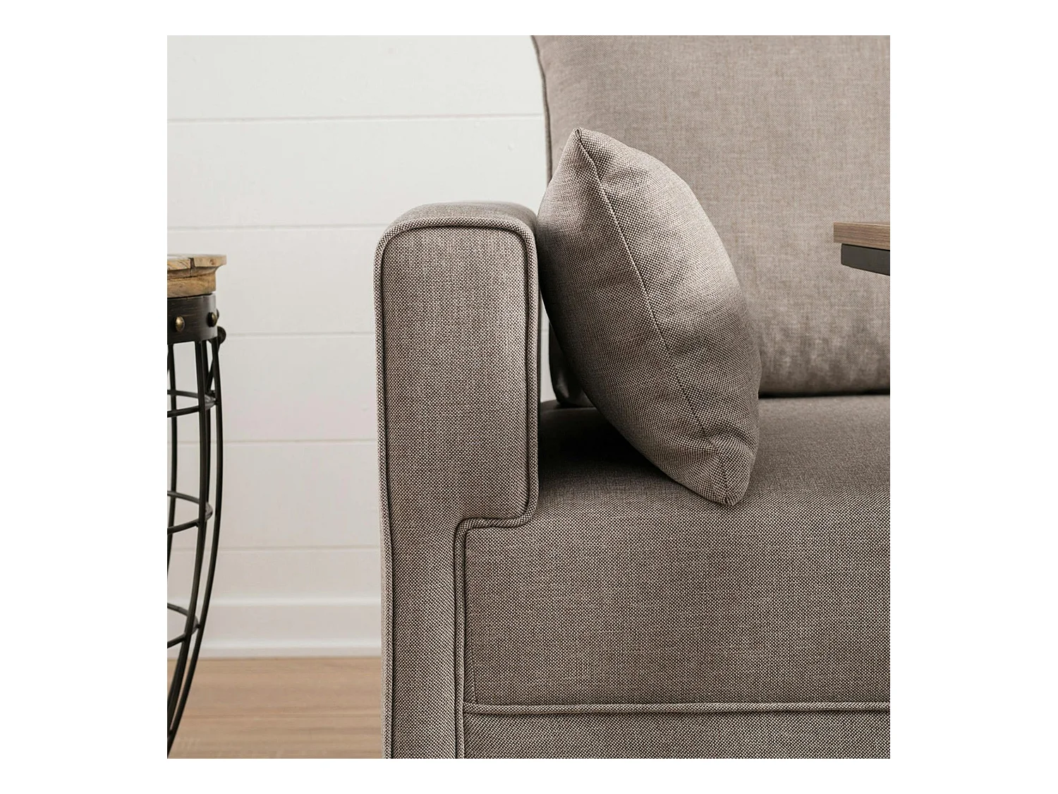 Canapé 2 places taupe - dos droit SPLIT