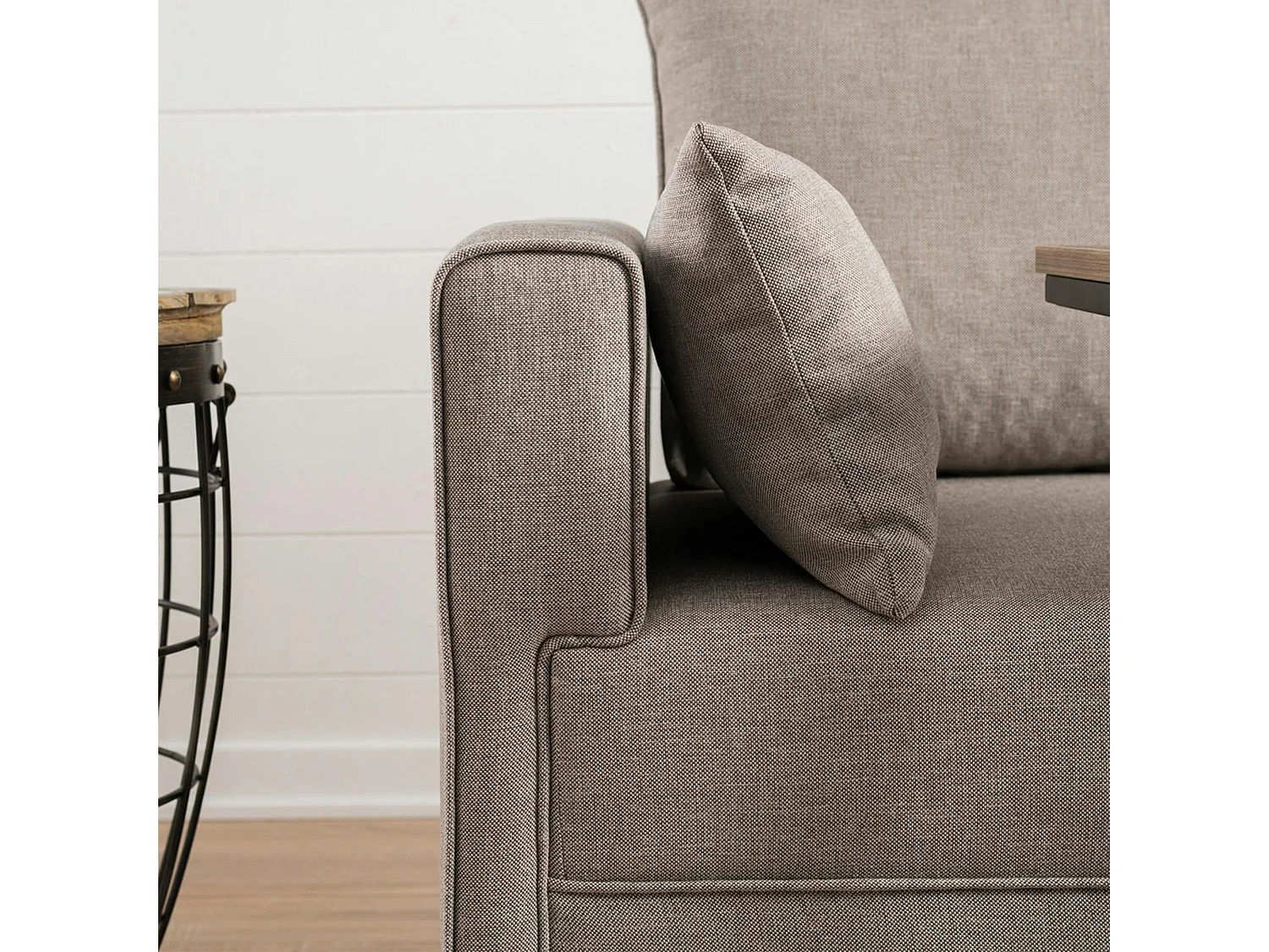 Canapé 2 places taupe - dos droit SPLIT