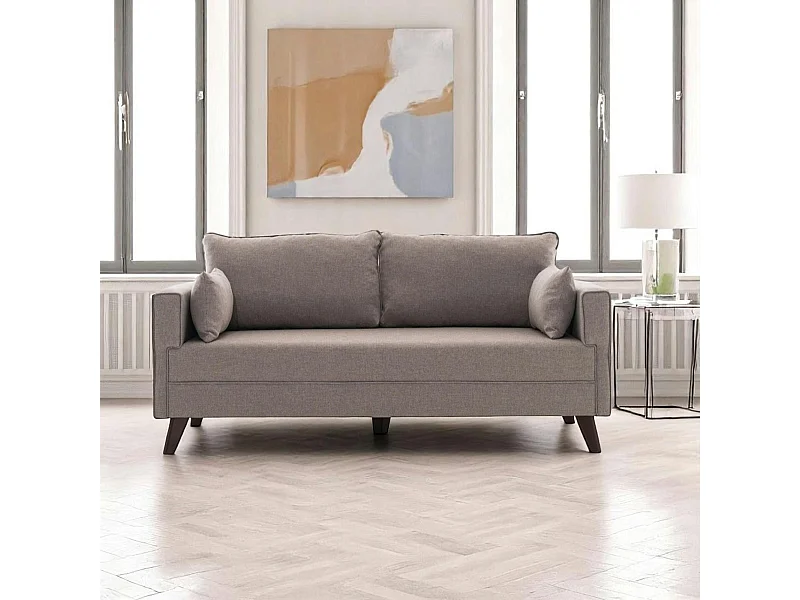 Canapé 2 places taupe - dos droit SPLIT