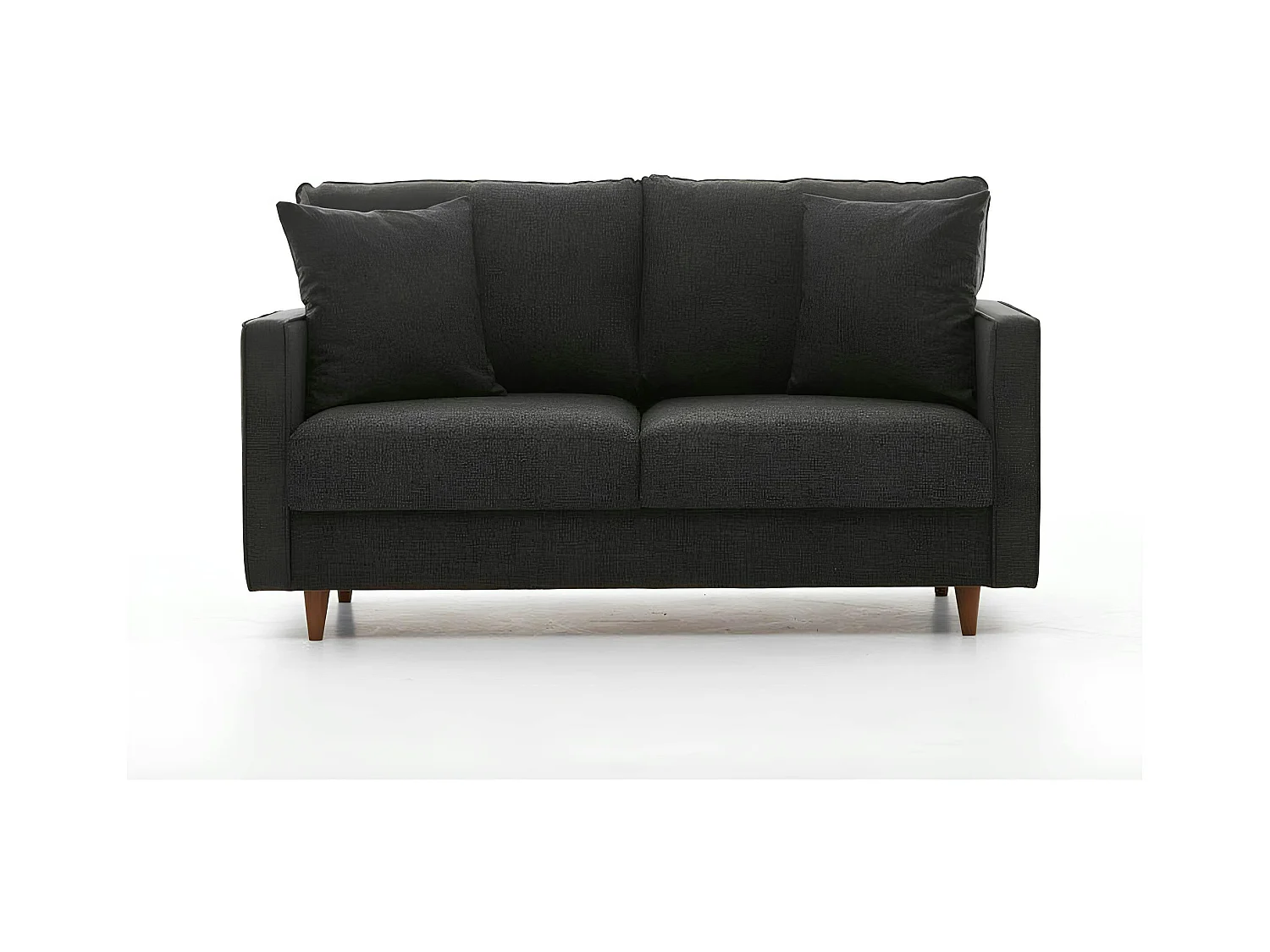 Canapé 2 places gris anthracite - dossier haut COMO