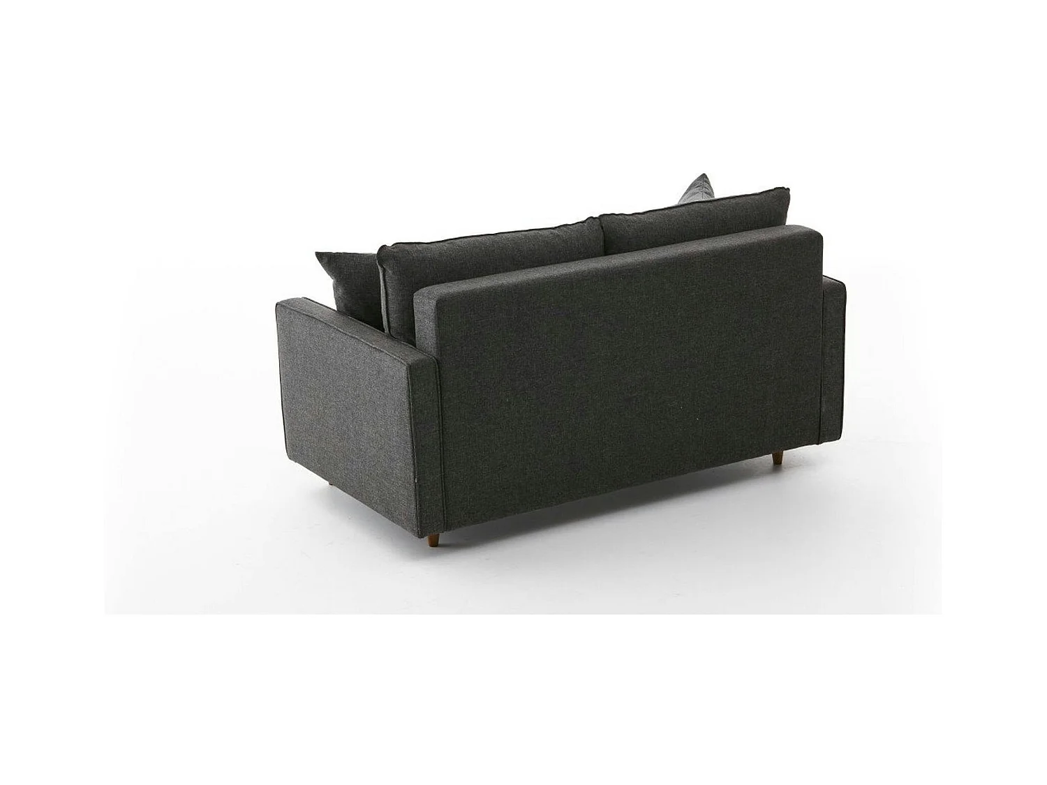 Canapé 2 places gris anthracite - dossier haut COMO