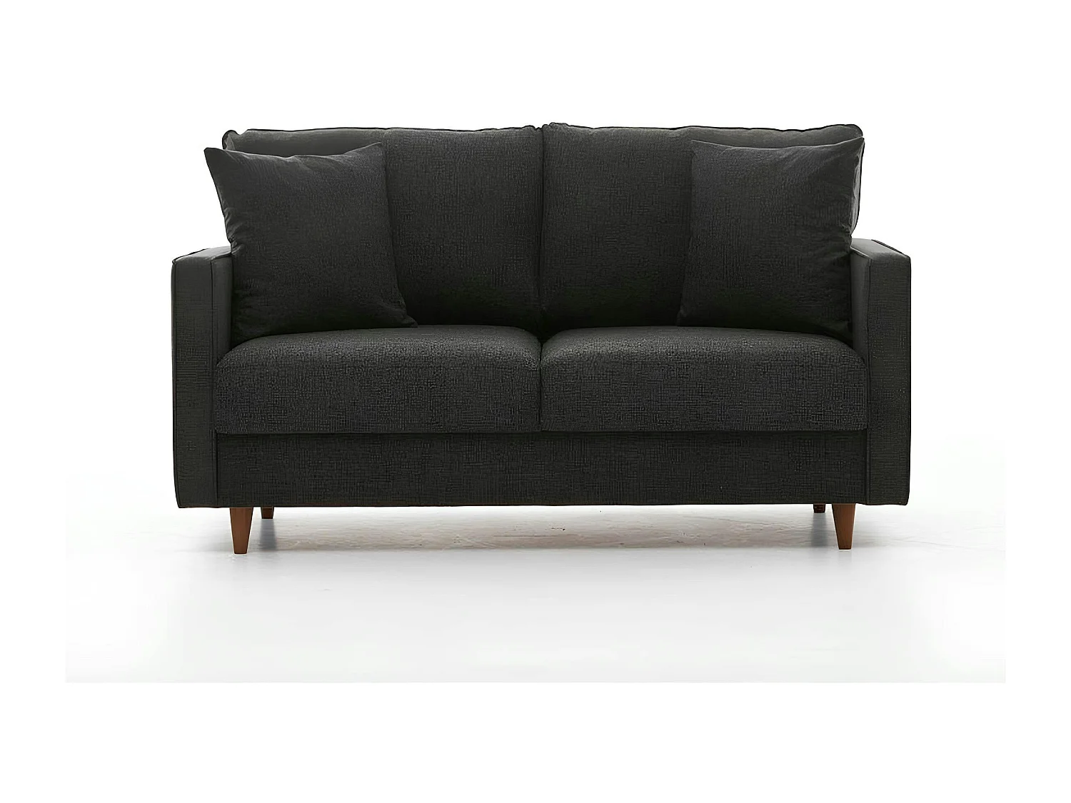 Canapé 2 places gris anthracite - dossier haut COMO