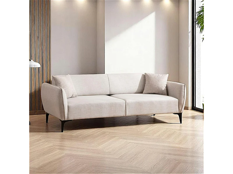 Canapé 3 places sable - couture déco VILNIUS