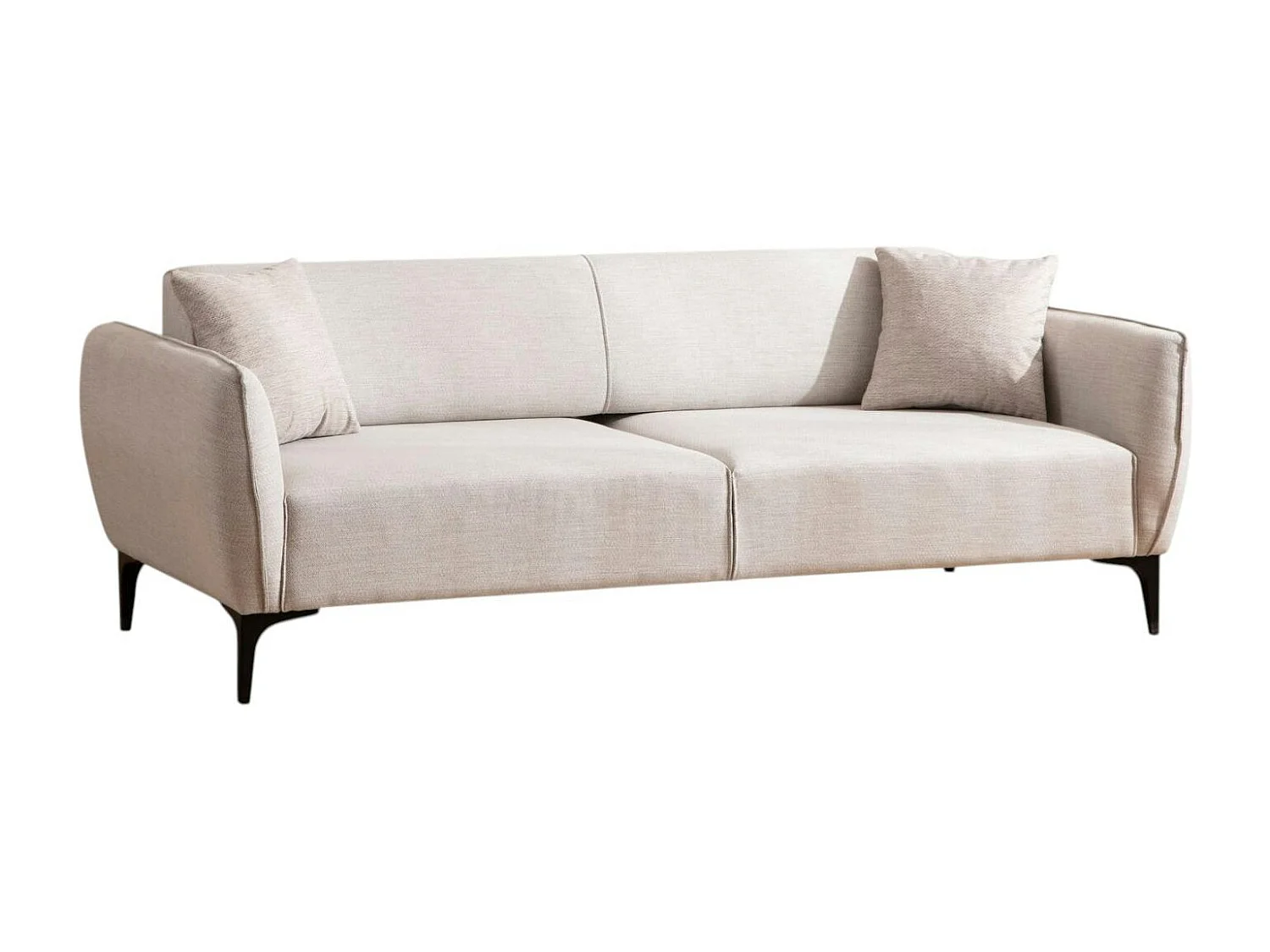 Canapé 3 places sable - couture déco VILNIUS