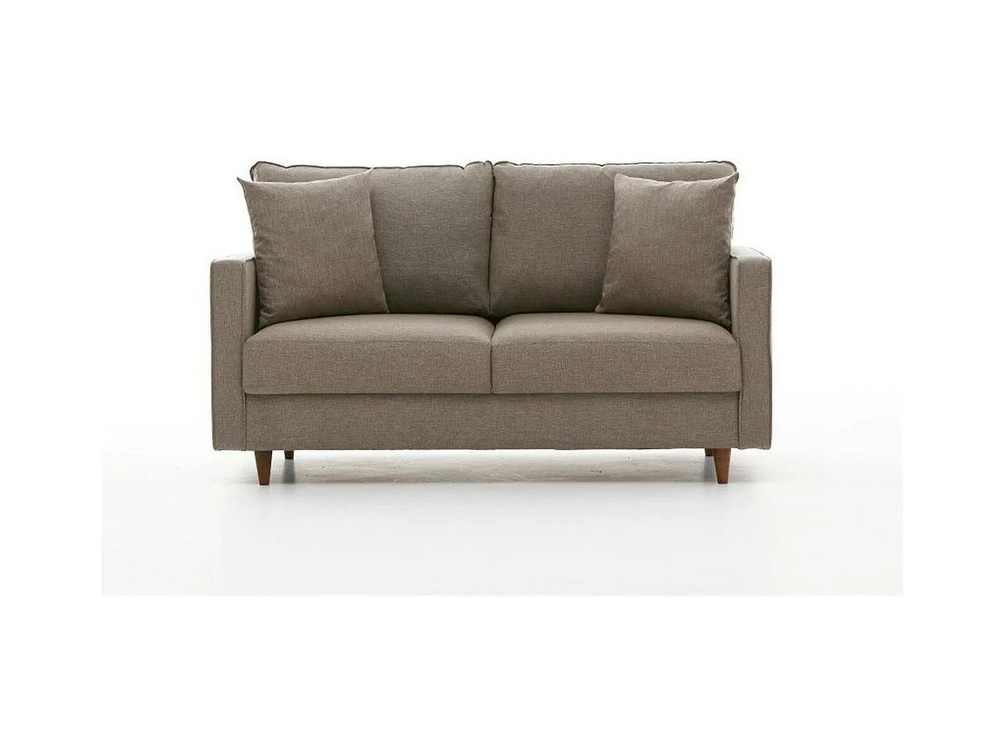 Canapé 2 places beige - dossier haut COMO