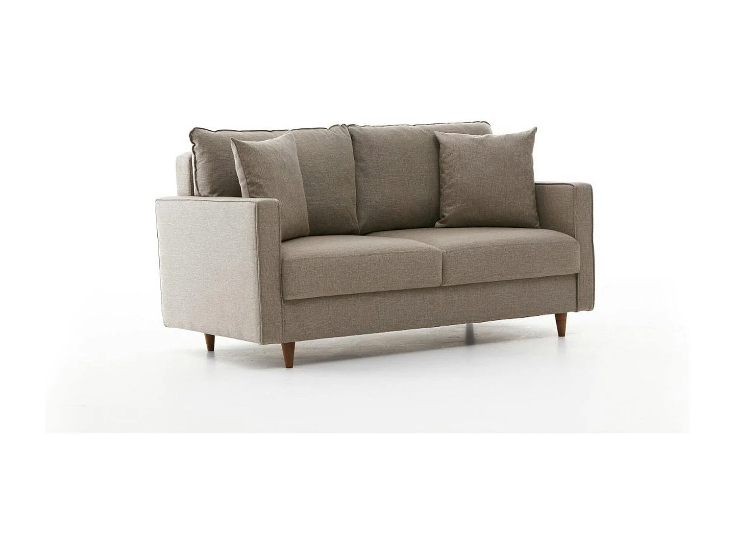 Canapé 2 places beige - dossier haut COMO