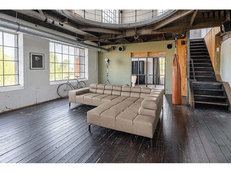 Sofá esquinero - Gris piel - NELSON