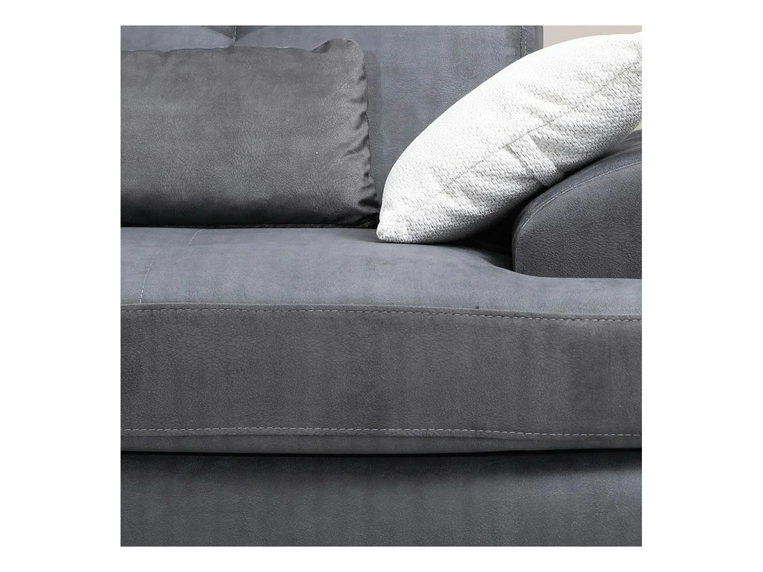 Canapé 3 places anthracite avec dossier inclinable MILO