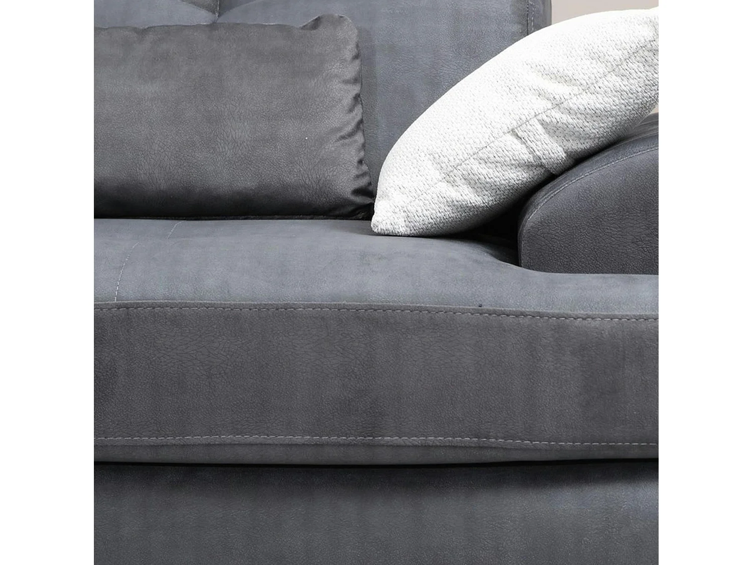 Canapé 3 places anthracite avec dossier inclinable MILO