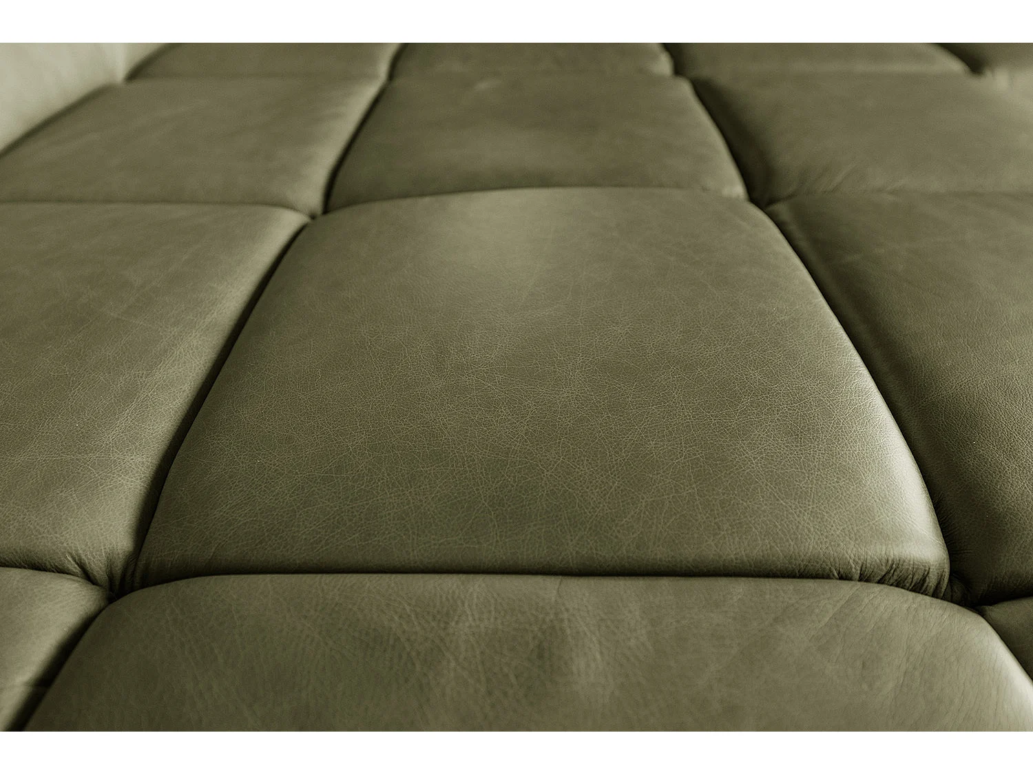 Ecksofa - Grün Leder - NELSON