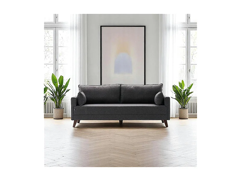 Canapé 3 places gris anthracite - dos droit SPLIT