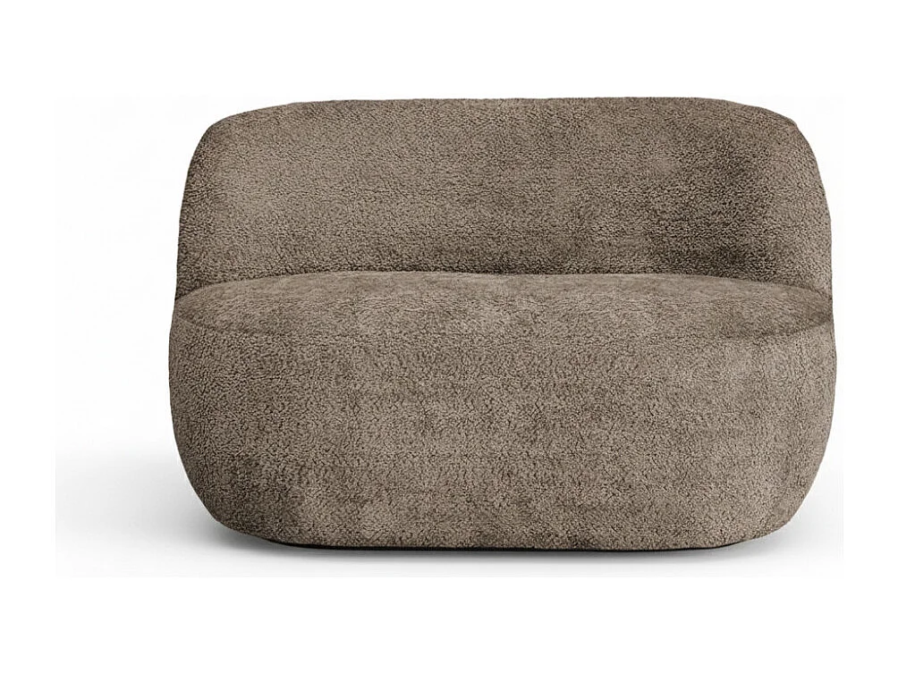 Mo - Banquette 2 places en tissu bouclette - Taupe