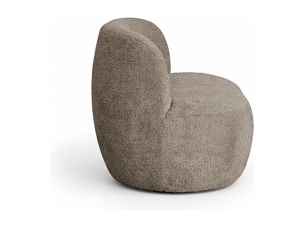 Mo - Banquette 2 places en tissu bouclette - Taupe