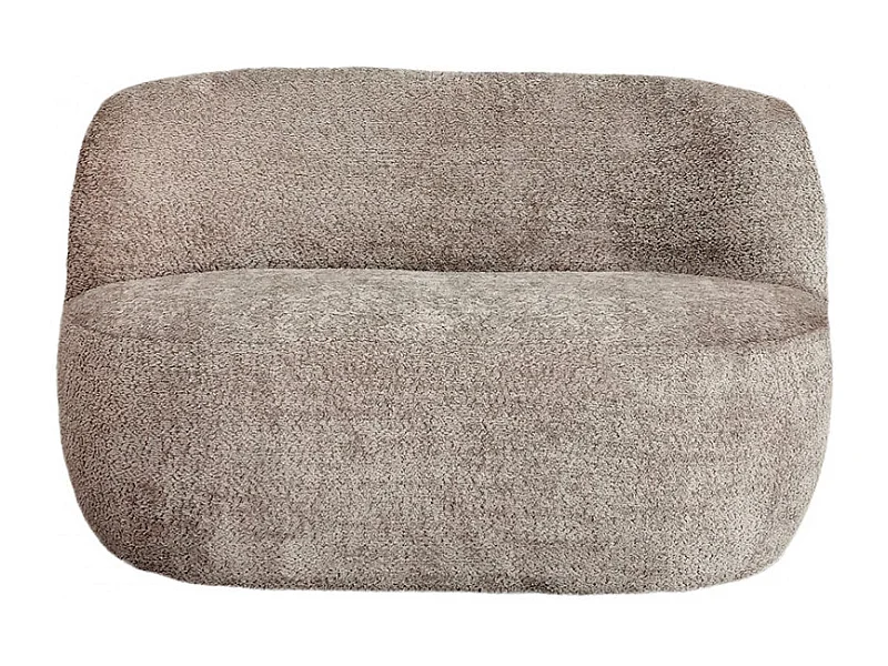Mo - Banquette 2 places en tissu bouclette - Taupe