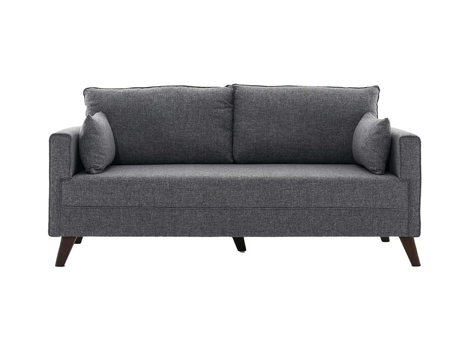 Canapé 2 places gris chiné - dos droit SPLIT