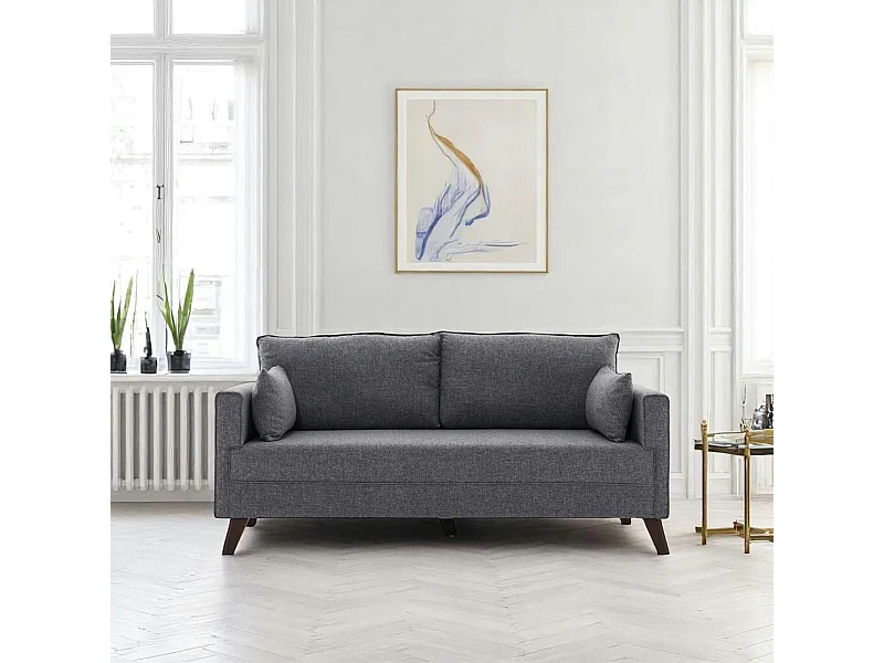 Canapé 2 places gris chiné - dos droit SPLIT