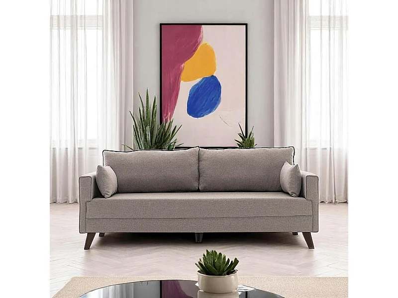 Canapé 3 places cappuccino - dos droit SPLIT