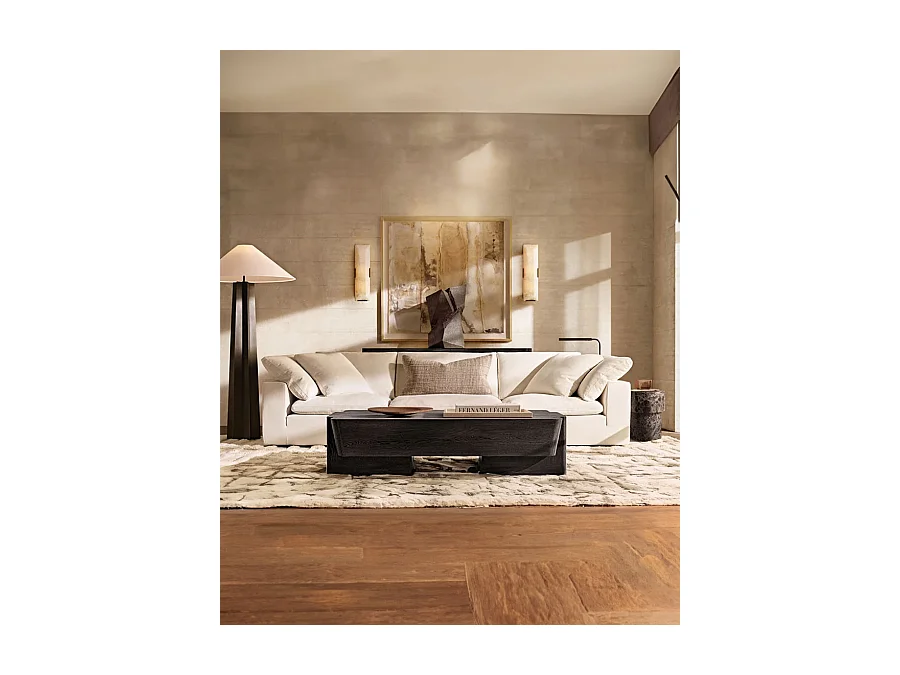 Cloud - Canapé 3 places en lin blanc