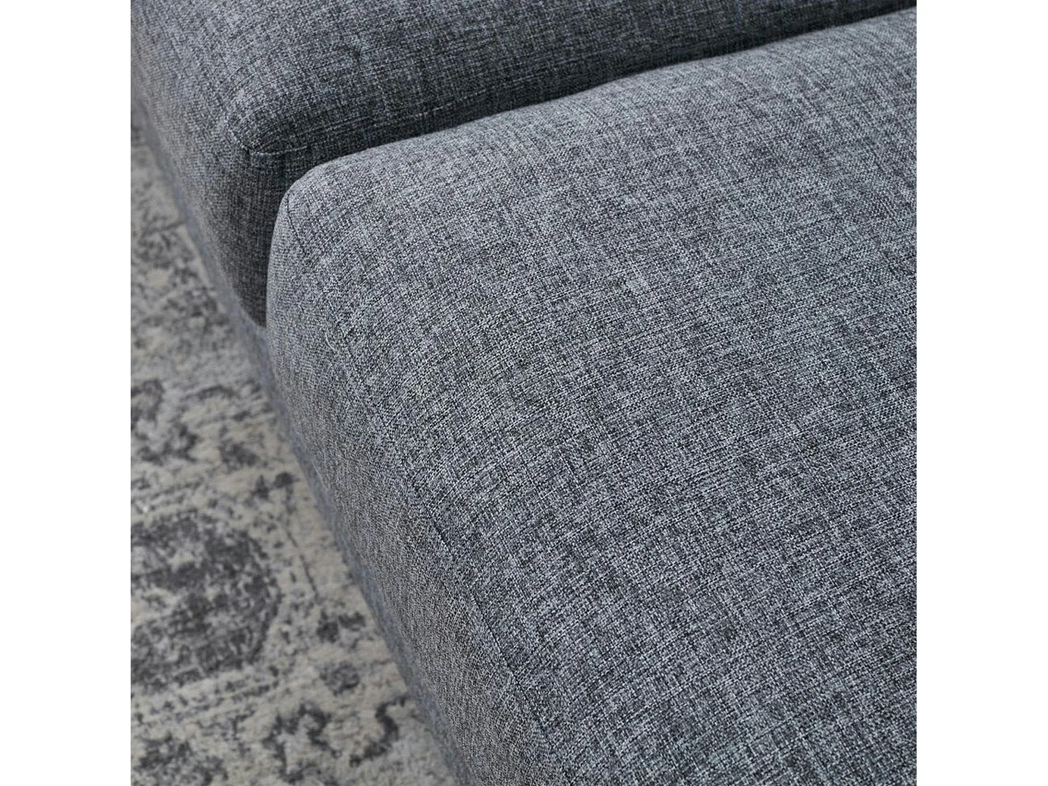 Canapé 3 places gris - dossier haut COMO