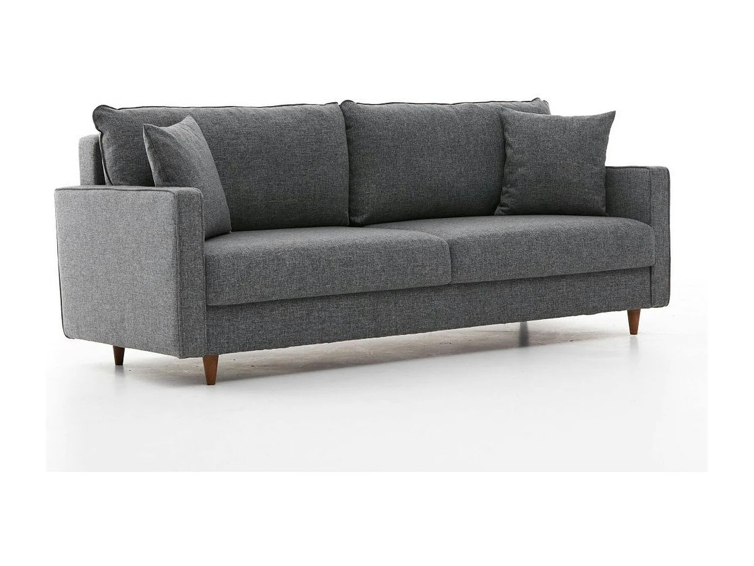 Canapé 3 places gris - dossier haut COMO