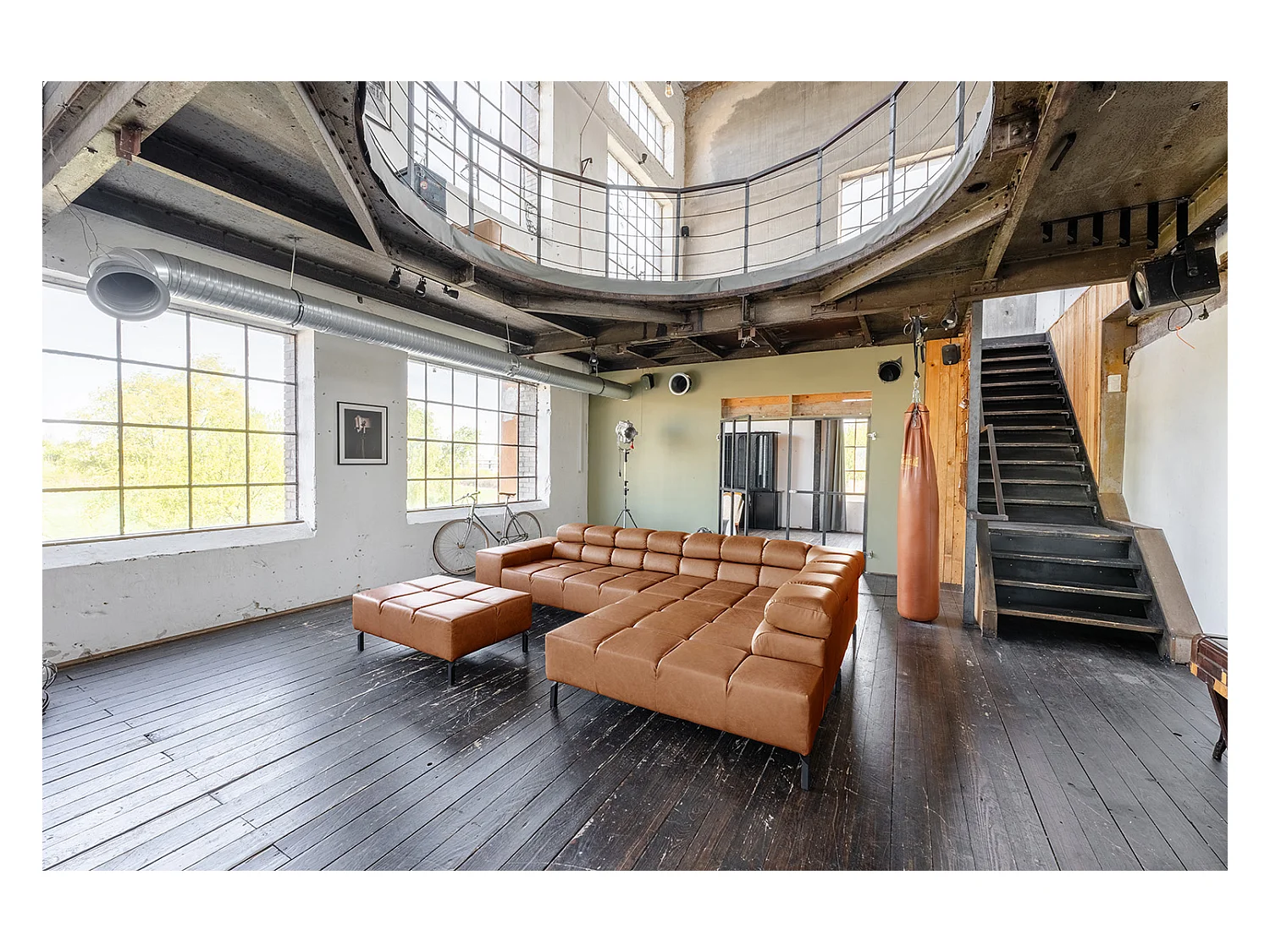 Ecksofa - Braun Leder - NELSON