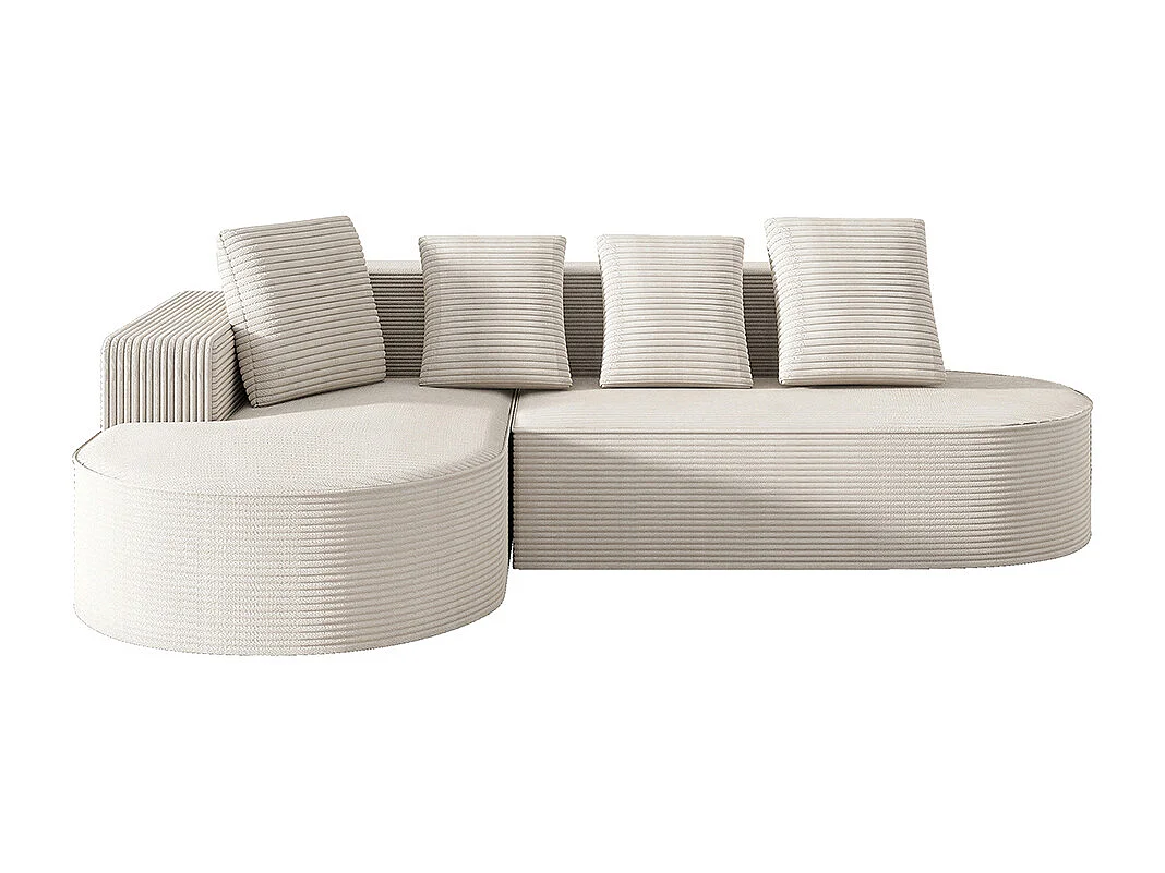 Canape d'angle combiné modulaire chaises longues en L cloud moderne assises profondes canapé à compression de mousse sans assemblage blanc