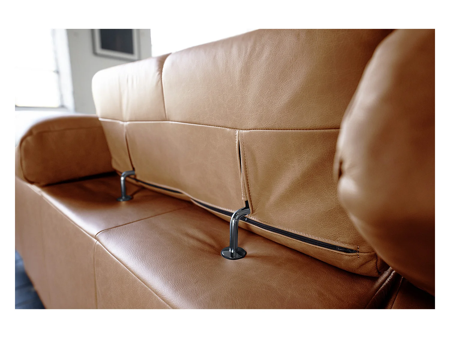Ecksofa - Braun Leder - NELSON