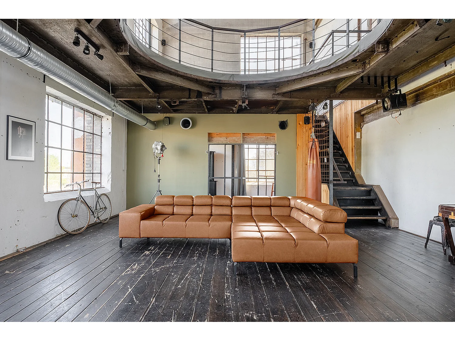 Hoekbank - Bruin Leer - NELSON