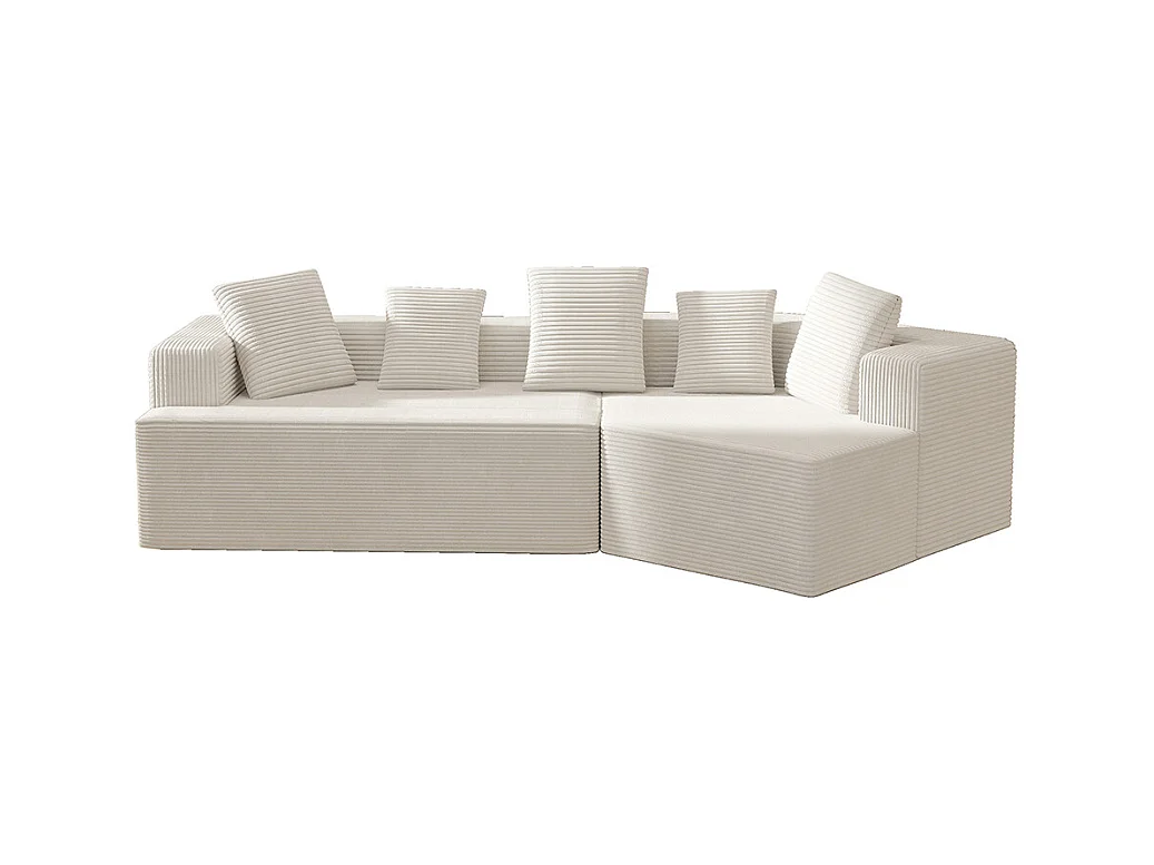 Canapé 3 places en tissu avec nuages Canapé combiné canapé modulaire emballage entièrement compressé sans montage blanc