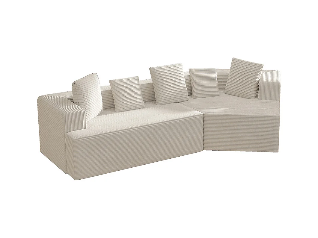 Canapé 3 places en tissu avec nuages Canapé combiné canapé modulaire emballage entièrement compressé sans montage blanc